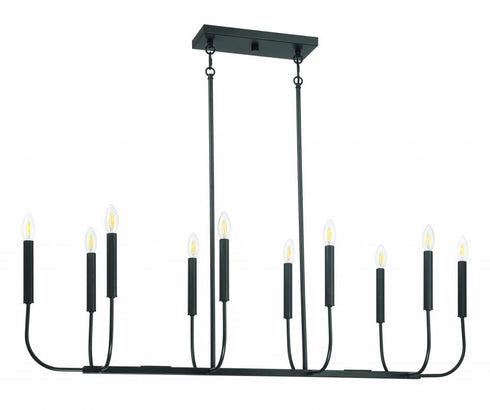 Craftmade Traci 10 Light Island in Flat Black Model: 59870-FB