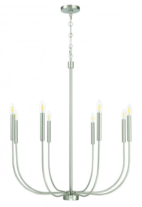 Craftmade Traci 8 Light Chandelier in Brushed Polished Nickel Model: 59828-BNK