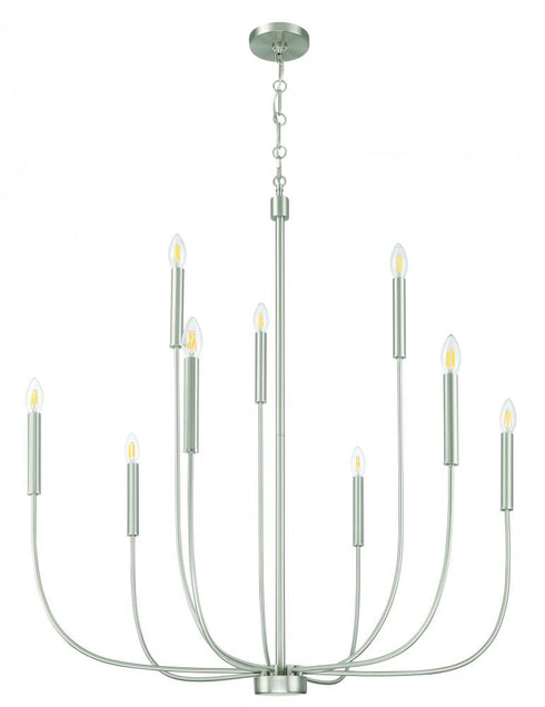 Craftmade Traci 9 Light Chandelier in Brushed Polished Nickel Model: 59829-BNK