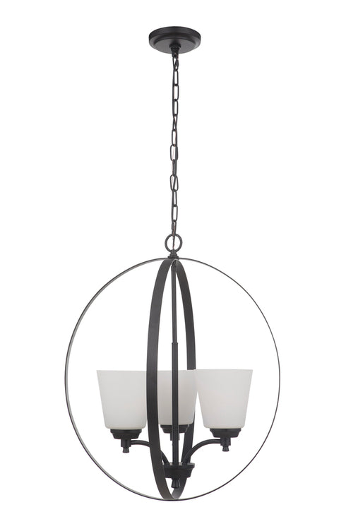 Craftmade Tyler 3 Light Foyer in Brushed Polished Nickel Finish Model: 50233-BNK-WG
