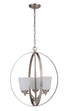 Craftmade Tyler 3 Light Foyer in Brushed Polished Nickel Finish Model: 50233-BNK-WG