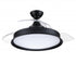 Craftmade Union 42 Hidden Blades 42 Inch Union in Flat Black With Clear Acrylic Blades Model: UN42FB3