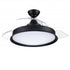 Craftmade Union 42 Hidden Blades 42 Inch Union in Flat Black With Clear Acrylic Blades Model: UN42FB3