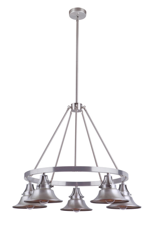 Craftmade Union 5 Light Outdoor Chandelier in Oiled Bronze Gilded Model: 54025-OBG