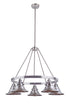 Craftmade Union 5 Light Outdoor Chandelier in Oiled Bronze Gilded Model: 54025-OBG