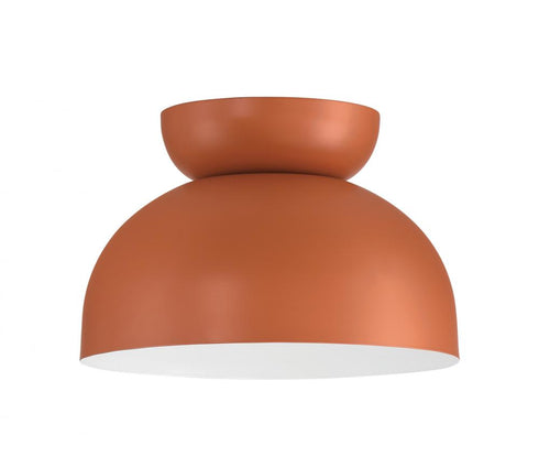 Craftmade Ventura Dome 1 Light Flushmount in Baked Clay Model: 59181-BCY