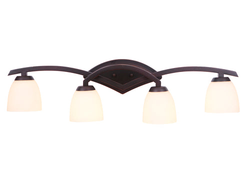 Craftmade Viewpoint 4 Light Vanity in Oiled Bronze Gilded Finish Model: 14035OBG4-WG