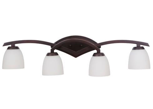 Craftmade Viewpoint 4 Light Vanity in Oiled Bronze Gilded Finish Model: 14035OBG4-WG