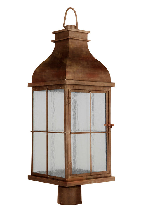 Craftmade Vincent 1 Light Large LED Post Mount in Weathered Copper Finish Model: ZA1825-WC-LED