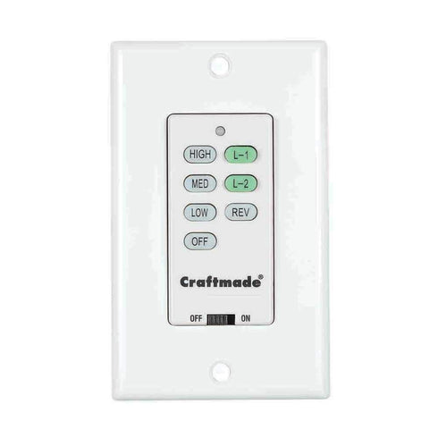 Craftmade Wall Control in Flat Black Finish Model: ICS-Wall
