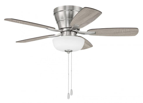 Craftmade Wheeler 42 2-Light Bowl 42 Inch Wheeler 2 Light Bowl in Brushed Polished Nickel With Driftwoo Walnut Blades Model: WHL42BNK5C1