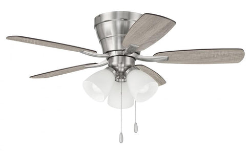 Craftmade Wheeler 42 3-Light 42 Inch Wheeler 3 Light in Brushed Polished Nickel With Driftwoo Walnut Blades Model: WHL42BNK5C3