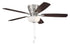 Craftmade Wheeler 52 2-Light Bowl 52 Inch Wheeler 2 Light Bowl in Brushed Polished Nickel With Driftwoo Walnut Blades Model: WHL52BNK5C1