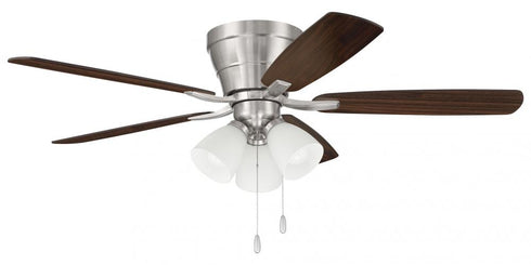 Craftmade Wheeler 52 3-Light 52 Inch Wheeler 3 Light in Brushed Polished Nickel With Driftwoo Walnut Blades Model: WHL52BNK5C3