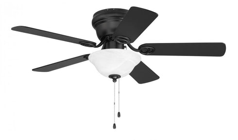 Craftmade Wyman 3 Light 42 Inch Wyman in Flat Black With Flat Blac Greywood Blades (Bowl Kit) Model: WC42FB5C1