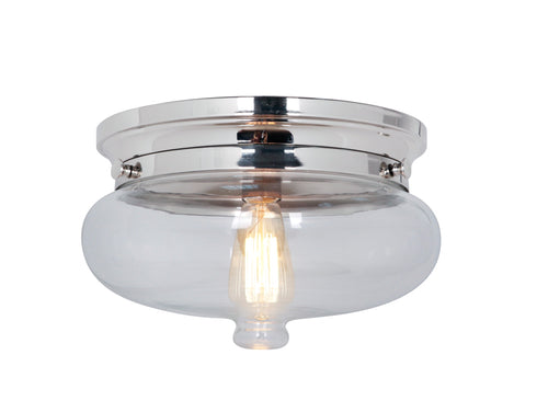 Craftmade Yorktown 1 Light Flushmount in Polished Nickel Finish Model: 35081-PLN