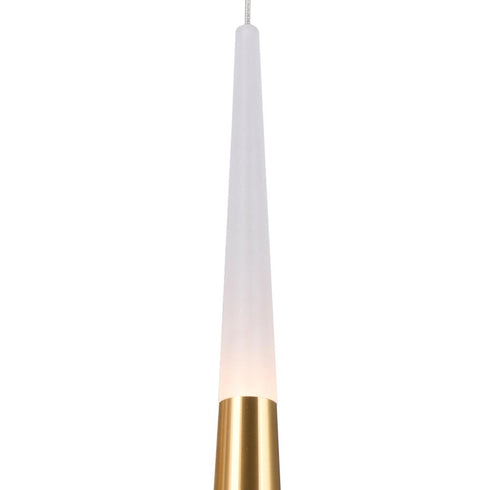 CWI Lighting Andes LED Down Mini Pendant With in Satin Gold Finish Model: 1103P5-1-602