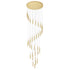 CWI Lighting Andes LED Multi Light Pendant With in Satin Gold Finish Model: 1103P40-36-602