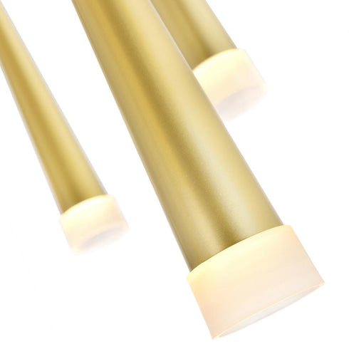 CWI Lighting Andes LED Multi Light Pendant With in Satin Gold Finish Model: 1103P40-36-602