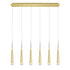 CWI Lighting Andes LED Pool Table Light With in Satin Gold Finish Model: 1103P40-6-602