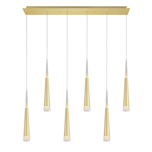CWI Lighting Andes LED Pool Table Light With in Satin Gold Finish Model: 1103P40-6-602