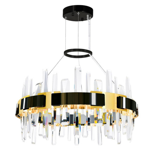 CWI Lighting Aya LED Integrated Pearl Black Chandelier Model: 1592P24-612