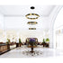 CWI Lighting Aya LED Integrated Pearl Black Chandelier Model: 1592P32-3-612