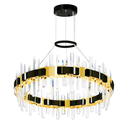 CWI Lighting Aya LED Integrated Pearl Black Chandelier Model: 1592P32-612