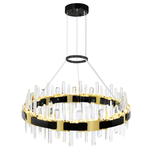 CWI Lighting Aya LED Integrated Pearl Black Chandelier Model: 1592P32-612