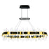 CWI Lighting Aya LED Integrated Pearl Black Chandelier Model: 1592P43-612-RC