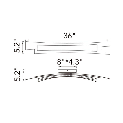 CWI Lighting Candora Integrated LED in Black Vanity Light Model: 1698W36-101