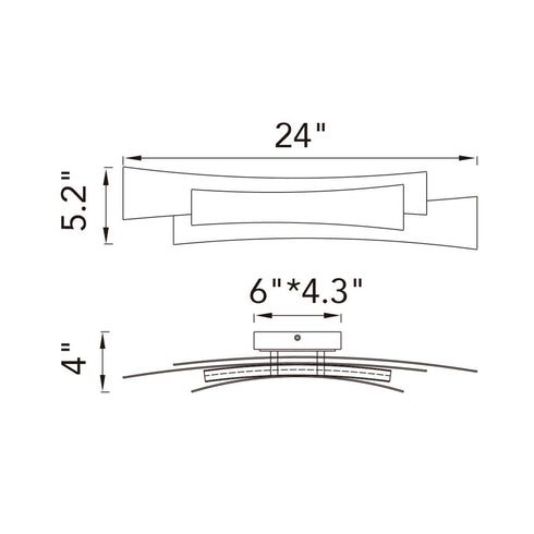 CWI Lighting Candora Integrated LED in Brass Vanity Light Model: 1698W24-624