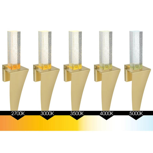 CWI Lighting Catania Integrated LED Satin Gold Wall Light Model: 1502W7-1-602