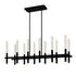 CWI Lighting Dragonswatch Integrated LED Black Chandelier Model: 1703P48-12-101-RC