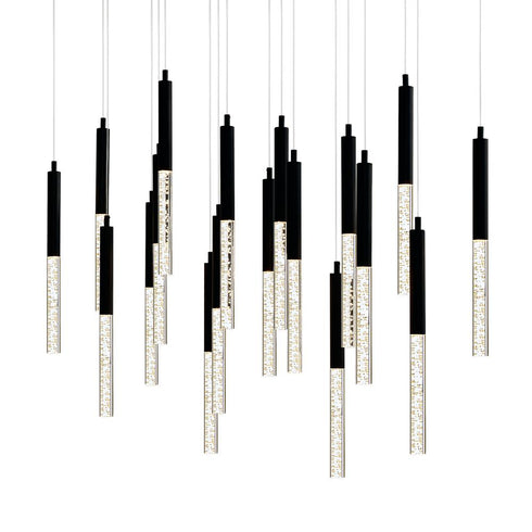 CWI Lighting Dragonswatch Integrated LED Black Chandelier Model: 1703P48-18-101-RC