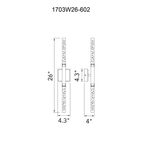 CWI Lighting Dragonswatch Integrated LED Satin Gold Vanity Model: 1703W26-602