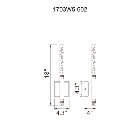 CWI Lighting Dragonswatch Integrated LED Satin Gold Wall Model: 1703W5-602