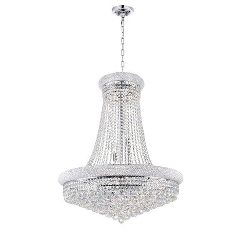 CWI Lighting Empire 19 Light Down Chandelier With in Chrome Finish Model: 8001P32C