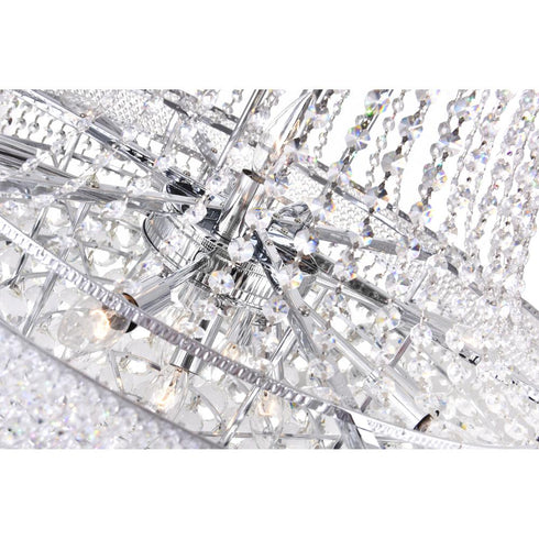 CWI Lighting Empire 19 Light Down Chandelier With in Chrome Finish Model: 8001P32C