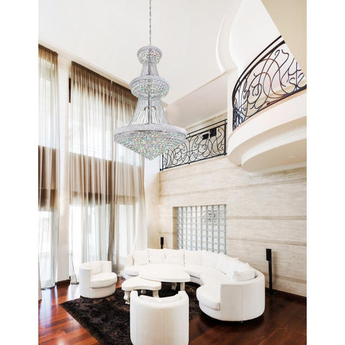 CWI Lighting Empire 38 Light Down Chandelier With in Chrome Finish Model: 8001P42C