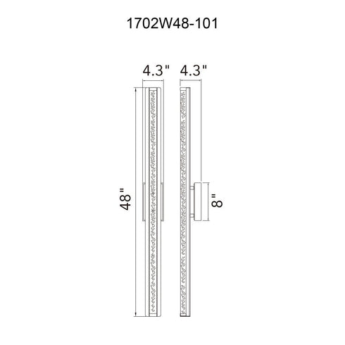 CWI Lighting Fiji Integrated LED Black Outdoor Wall Light Model: 1702W48-101