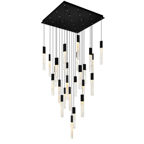CWI Lighting Greta Integrated LED Black Chandelier Model: 1589P28-25-101