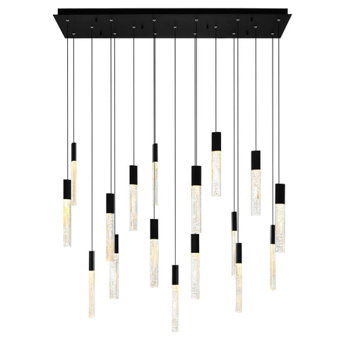 CWI Lighting Greta Integrated LED Black Chandelier Model: 1589P48-17-101-RC