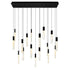 CWI Lighting Greta Integrated LED Black Chandelier Model: 1589P48-17-101-RC
