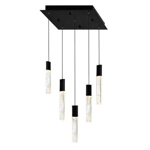 CWI Lighting Greta Integrated LED Black Mini Pendant Model: 1589P12-5-101