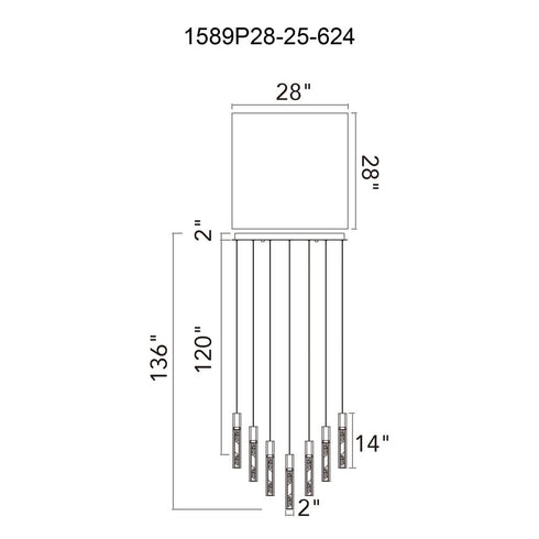 CWI Lighting Greta Integrated LED Brass Chandelier Model: 1589P28-25-624