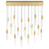 CWI Lighting Greta Integrated LED Brass Chandelier Model: 1589P48-17-624-RC