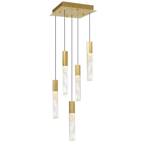 CWI Lighting Greta Integrated LED Brass Mini Pendant Model: 1589P12-5-624