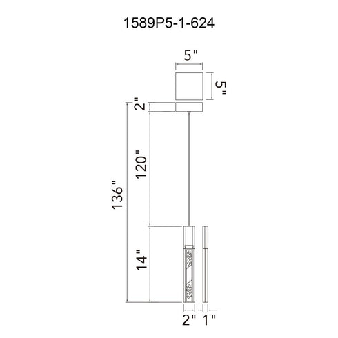 CWI Lighting Greta Integrated LED Brass Mini Pendant Model: 1589P5-1-624
