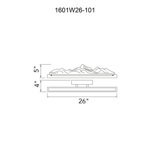 CWI Lighting Himalayas Integrated LED Black Vanity Light Model: 1601W26-101